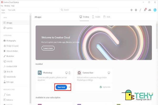 Bước 4 Cách tải phần mềm Photoshop về máy tính