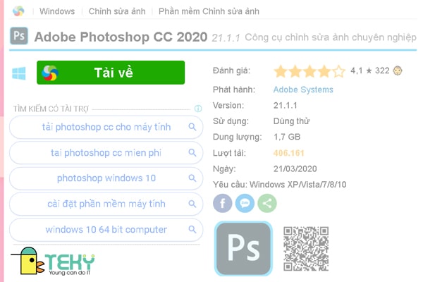 Bước 1 Cách tải phần mềm Photoshop về máy tính