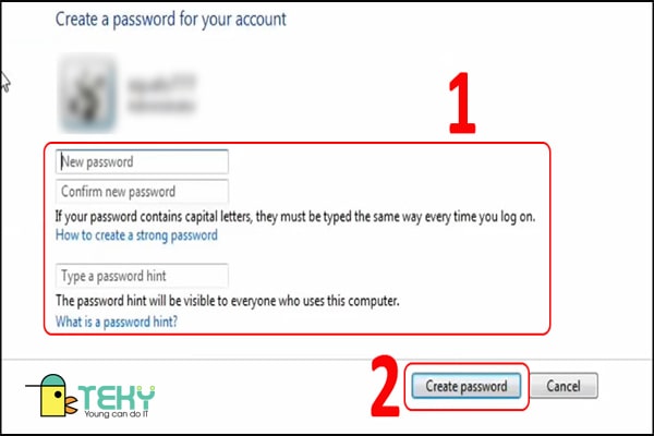 Bước 2 Cách cài mật khẩu cho máy tính Win 7