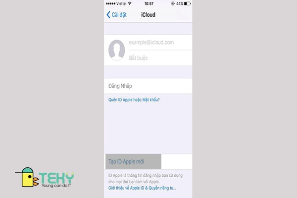 Cách tạo ID Apple trên Iphone/Ipad bước 1.3