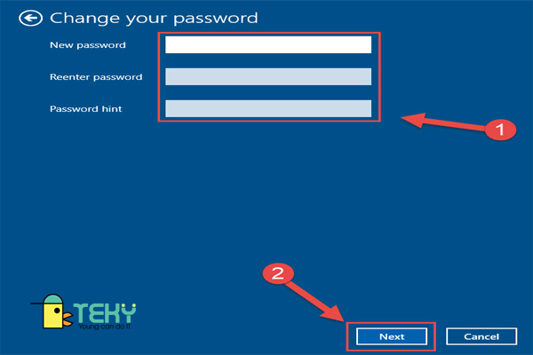Cách thay đổi mật khẩu cho Windows 10 bước 2.3