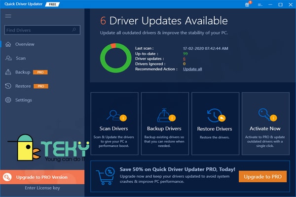 Phần mềm cập nhật driver tốt nhất Quick Driver Updater
