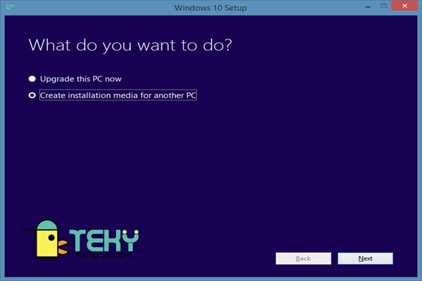 hướng dẫn nâng cấp win 10 với tùy chọn thứ hai