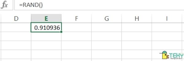 hàm RANDOM trong Excel