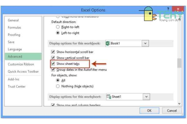 Cách hiện sheet trong Excel 