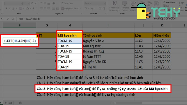 Hàm Left Trong Excel đơn Giản Với Các Ví Dụ Chi Tiết 2023 6446