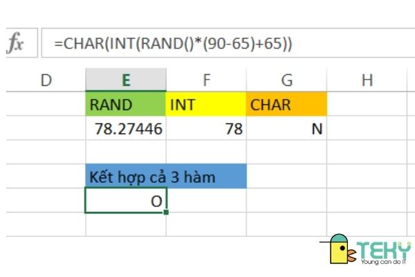 hàm RANDOM trong Excel