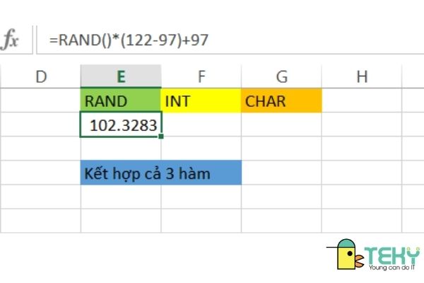 hàm RANDOM trong Excel