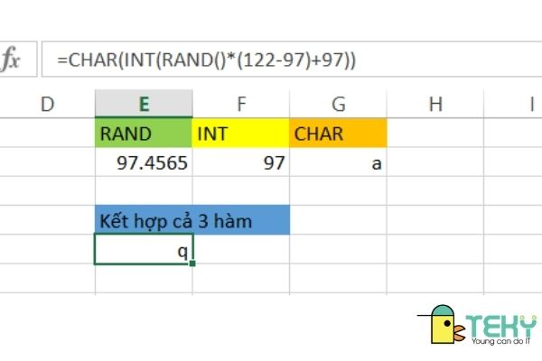 hàm RANDOM trong Excel