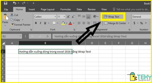 cách xuống dòng trong Excel