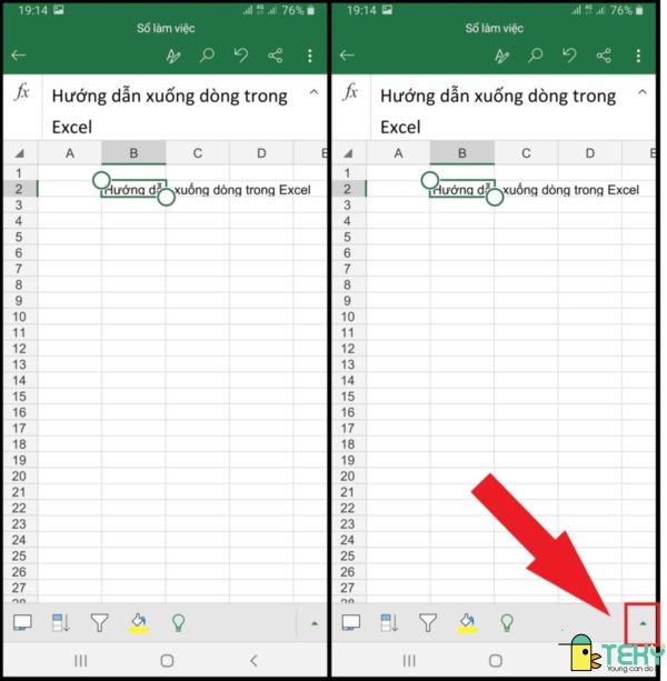 cách xuống dòng trong Excel