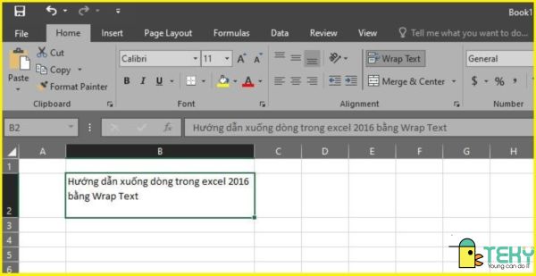 cách xuống dòng trong Excel