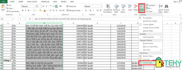 cách xuống dòng trong Excel