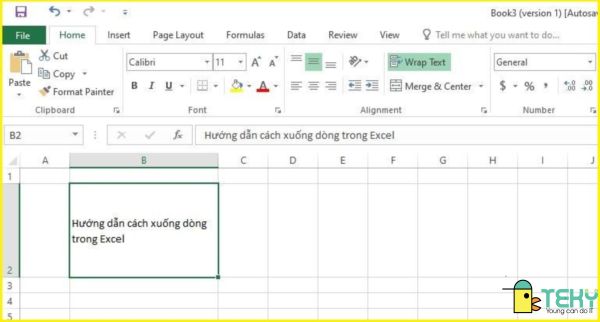 cách xuống dòng trong Excel