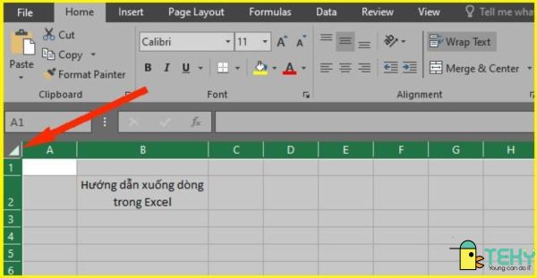 cách xuống dòng trong Excel