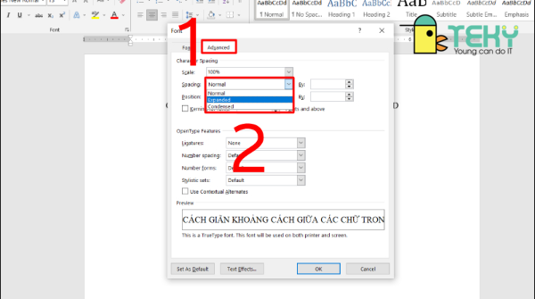 Hướng dẫn cách giãn cách chữ trong word