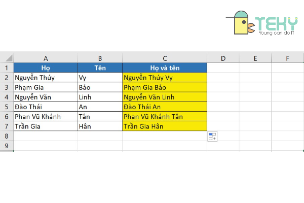 Hướng dẫn sử dụng hàm nối ký tự trong Excel chi tiết nhất