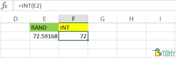 hàm RANDOM trong Excel