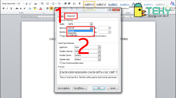 Hướng dẫn cách cách co chữ trong word
