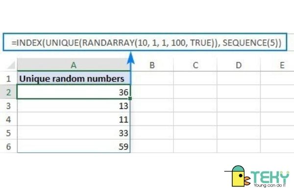 hàm RANDOM trong Excel