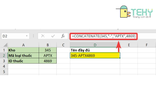 Hướng dẫn sử dụng hàm nối ký tự trong Excel chi tiết nhất