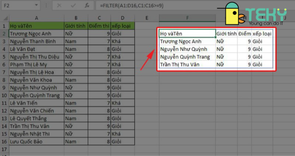 Hướng dẫn cách sử dụng hàm lọc trong Excel chi tiết nhất