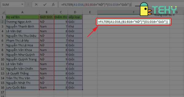 Hướng dẫn cách sử dụng hàm lọc trong Excel chi tiết nhất