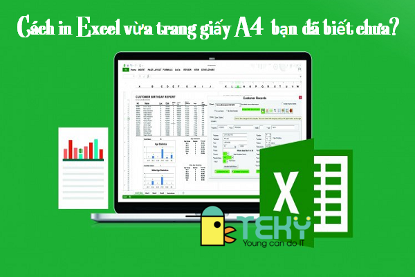 Để in trang Excel vừa trang giấy A4, cần phải chọn mục nào trong cài đặt trang in để đảm bảo kích thước trang in vừa với giấy A4?