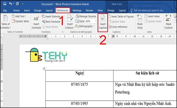 Cách tạo bảng trong word tự động