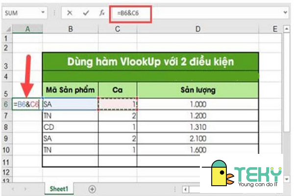 Hướng dẫn cách sử dụng hàm vlookup nhiều điều kiện trong excel