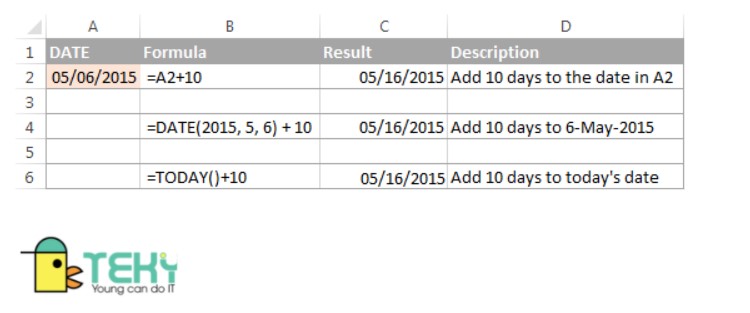 Cách cộng ngày trong Excel rất đơn giản