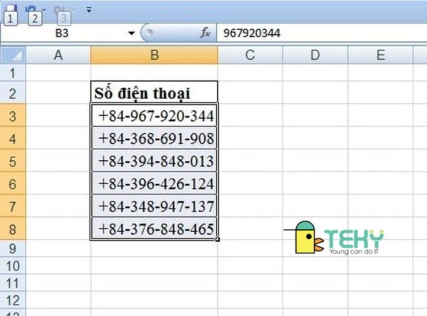 Ứng Dụng Excel Trong Định Dạng Số Điện Thoại