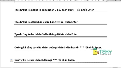 Có cách nào để tạo đường kẻ đôi trong Word không?