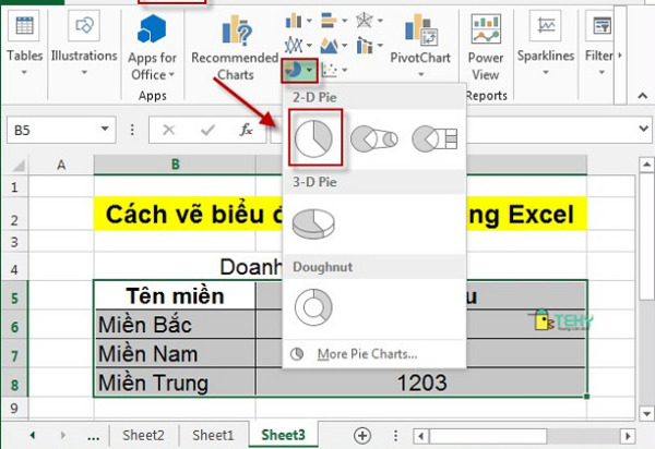 Cách vẽ biểu đồ tròn trong excel đơn giản và dễ hiểu