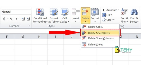 Cách xóa cột trong excel