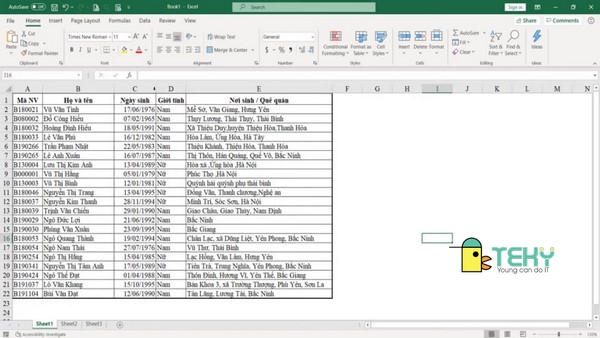 Cách xóa cột trong excel