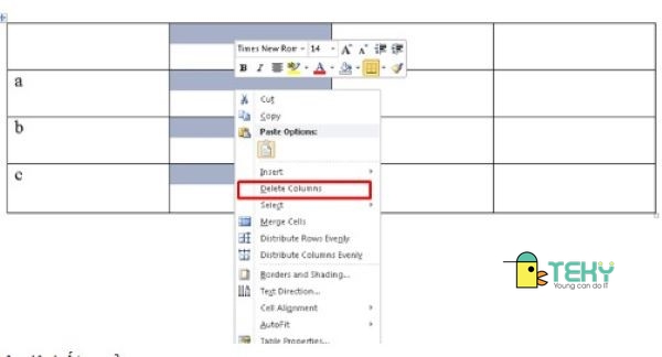 Hướng dẫn các cách xóa ô, hàng, bảng và cách xóa cột trong word