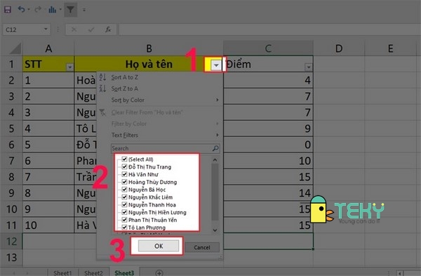 Công thức tính tổng trong excel