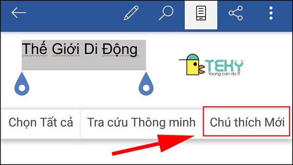 Đếm từ trong Word trên điện thoại di động