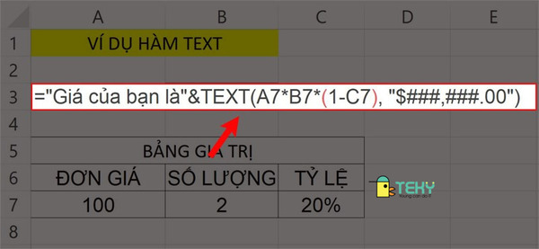 Chuyển định dạng date sang text trong excel