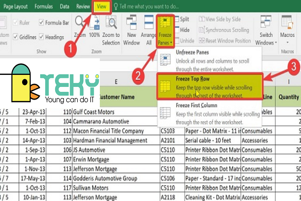 cách cố định ô trong Excel