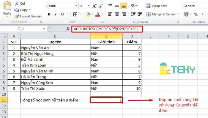Hàm Countifs Trong Excel Bật Mí Cách Dùng đơn Giản 6073