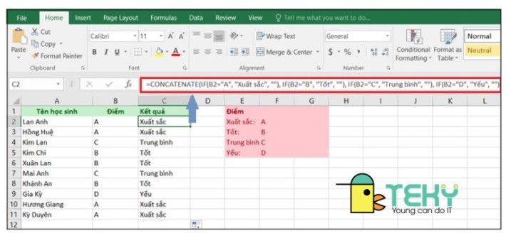 Bạn có thể dùng hàm CONCAT/CONCATENATE