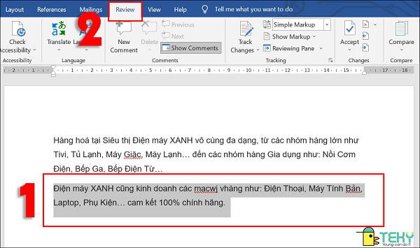 Kiểm lỗi chính tả trong Word