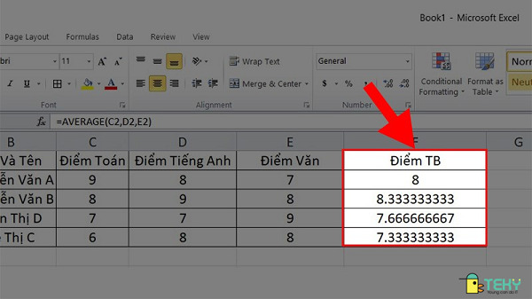 Excel - Công cụ hỗ trợ tính điểm trung bình 