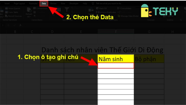 Hướng dẫn cách note trong Excel đơn giản nhất