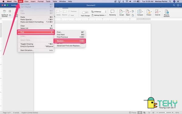Phương pháp thay thế từ trong Word