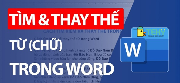 cách thay thế từ trong word