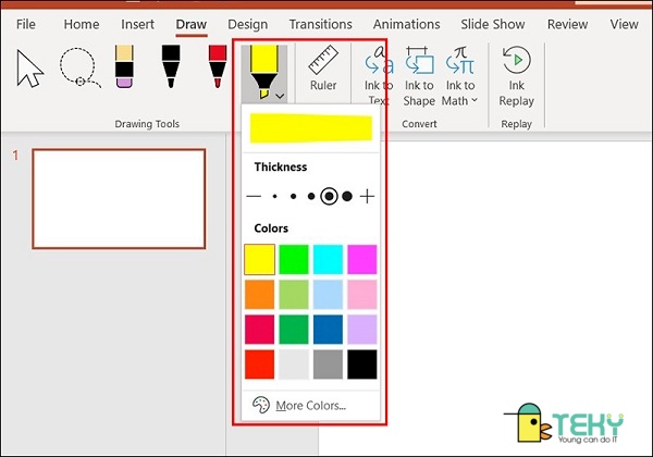 Cách vẽ trong PowerPoint bằng Ink