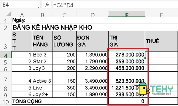 Copy công thức trong Excel mà không cần định dạng